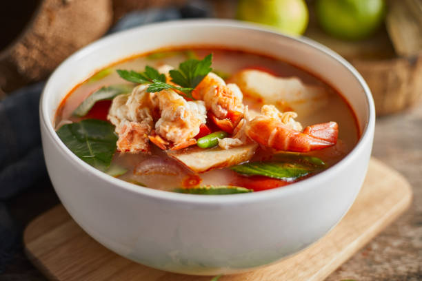 sopa de pescado y mariscos